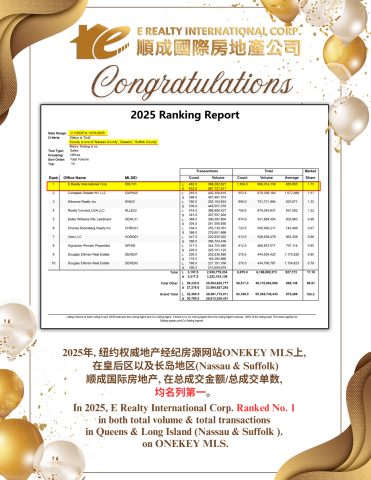 E Realty International Corp — No. 1 in Queens &amp; Long Island for 2025